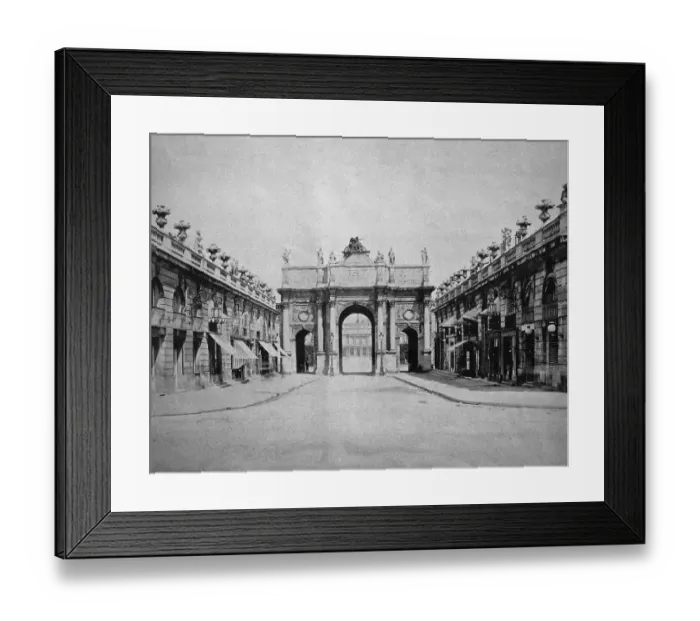Framed Print : Early autotype of the Porte Stanislas city gate Framed Print : Early autotype of the Porte Stanislas city gate