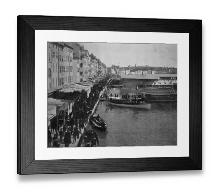 Framed Print : Early autotype of Toulon, Provence-Alpes-Cote d'Azur