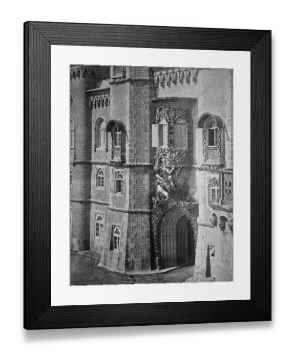 Framed Print : Early autotype of the Pena National Palace
