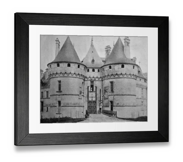 Framed Print : Early autotype Chateau de Chaumont castle Framed Print : Early autotype Chateau de Chaumont castle