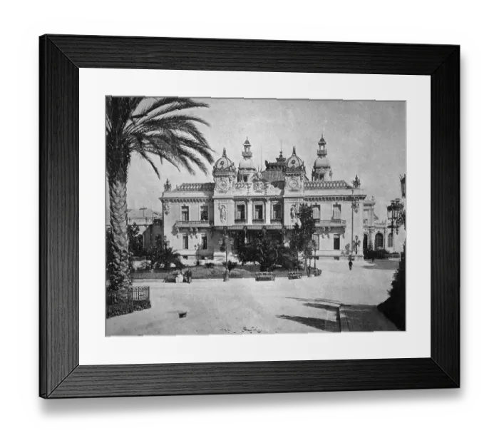 Framed Print : Early autotype of Monte Carlo, Monaco