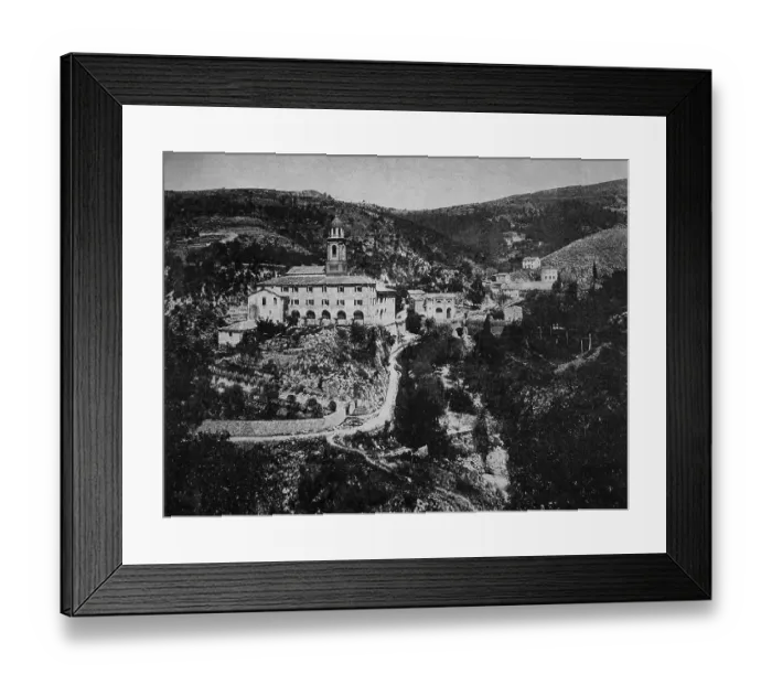 Framed Print : Early autotype Le Sanctuaire de Laghet