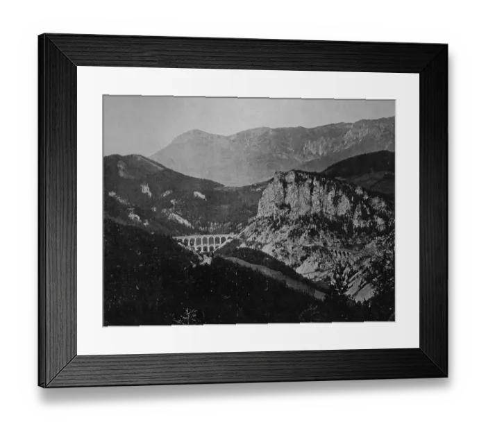 Framed Print : Early autotype of the Semmering Pass Framed Print : Early autotype of the Semmering Pass