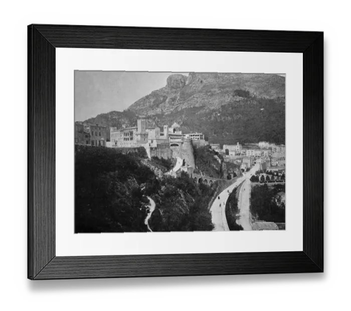 Framed Print : Early autotype of the Palace of Monaco