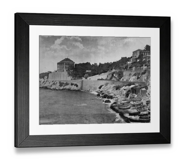 Framed Print : Early autotype of Le Chemin de la Corniche