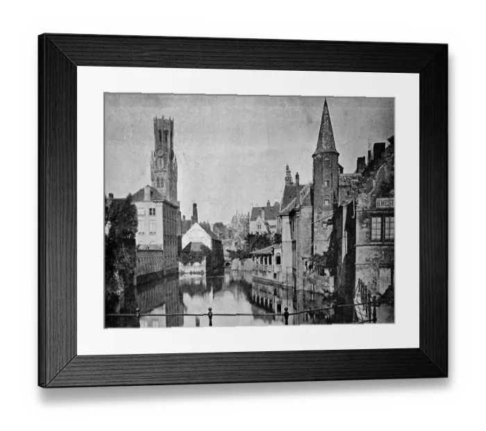 Framed Print : One of the first autotype photographs of Bruges Framed Print : One of the first autotype photographs of Bruges