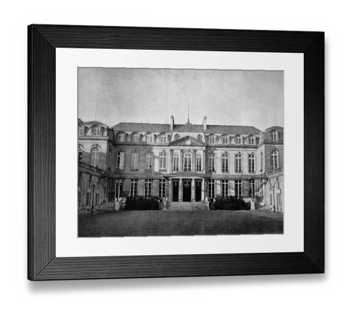 Framed Print : Early autotype of the Elysee Palace