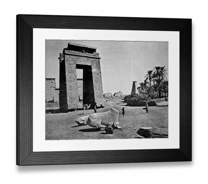 Framed Print : Early autotype of the ruins of Karnak in Thebes Framed Print : Early autotype of the ruins of Karnak in Thebes