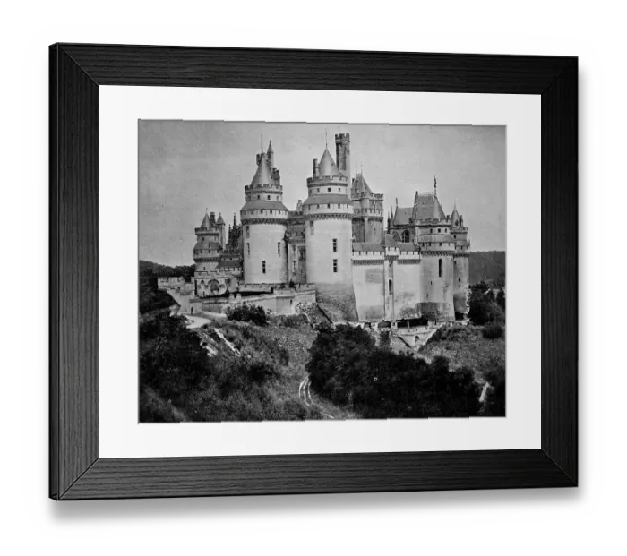 Framed Print : Early autotype of Chateau Pierrefonds palace