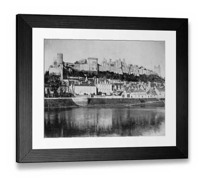 Framed Print : Early autotype of the Chateau de Chinon castle Framed Print : Early autotype of the Chateau de Chinon castle