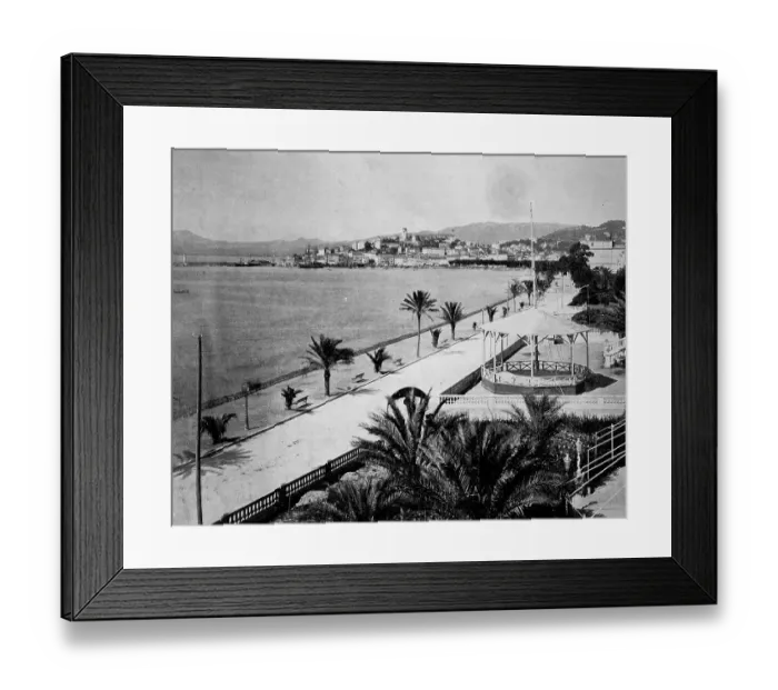 Framed Print : Early autotype Cannes, Cote d'Azur