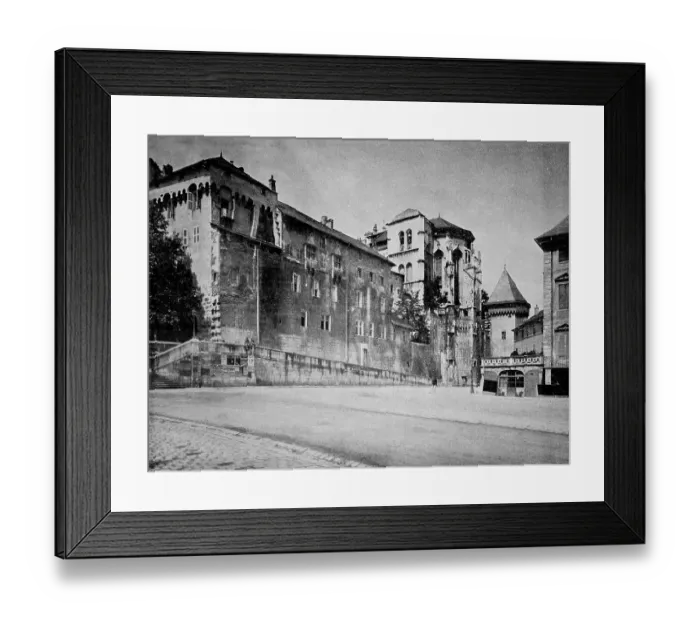 Framed Print : Early autotype of Chambery Castle