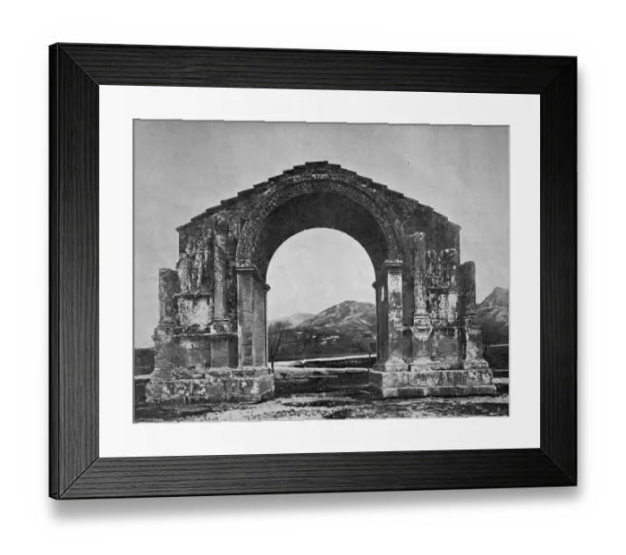 Framed Print : One of the first halftones, the Triumphal Arch in Saint Remy