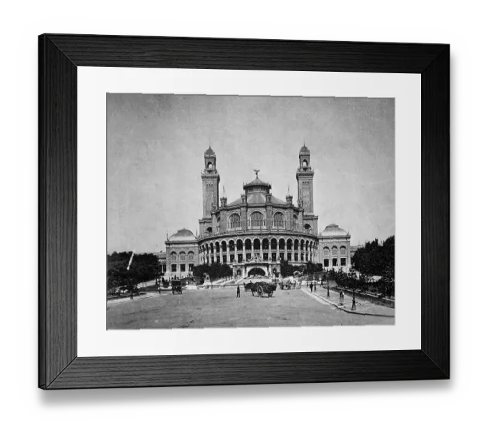 Framed Print : One of the first halftones, Palais Trocadero
