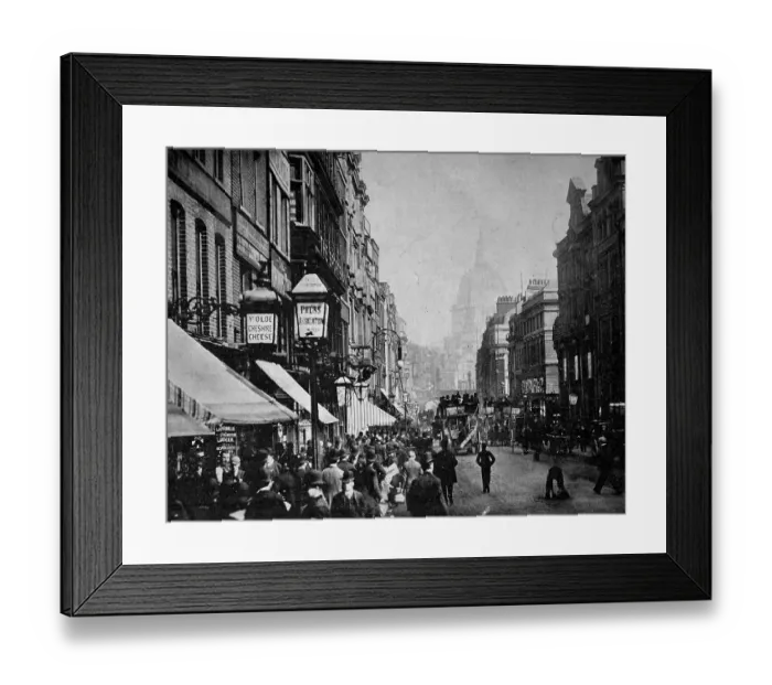 Framed Print : One of the first halftones, Fleet Street Framed Print : One of the first halftones, Fleet Street