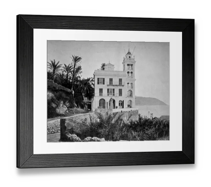 Framed Print : Early autotype of the Villa Garnier Framed Print : Early autotype of the Villa Garnier