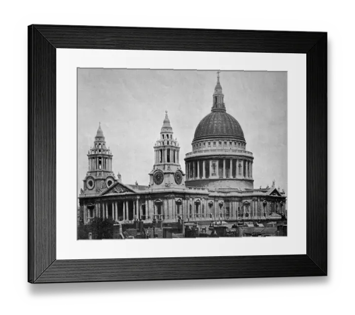Framed Print : Early autotype of St. Paul's Cathedral