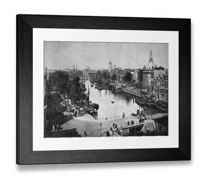 Framed Print : Early autotype of Rotterdam, Netherlands, 1880 Framed Print : Early autotype of Rotterdam, Netherlands, 1880