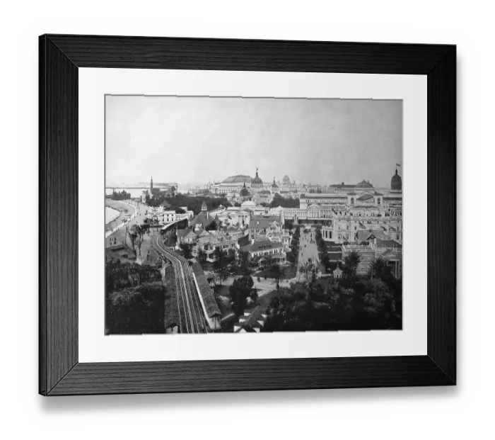 Framed Print : View to the buildings at the territory of the World Exposition 1893 Framed Print : View to the buildings at the territory of the World Exposition 1893