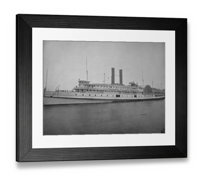 Framed Print : The river steamer Pilgrim, historical photo