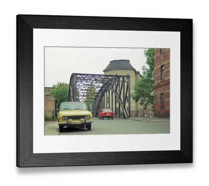 Framed Print : Metal bridge, Leipzig, 17 October 1992 Framed Print : Metal bridge, Leipzig, 17 October 1992