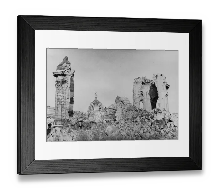Framed Print : Ruin of the Dresden Church of Our Lady