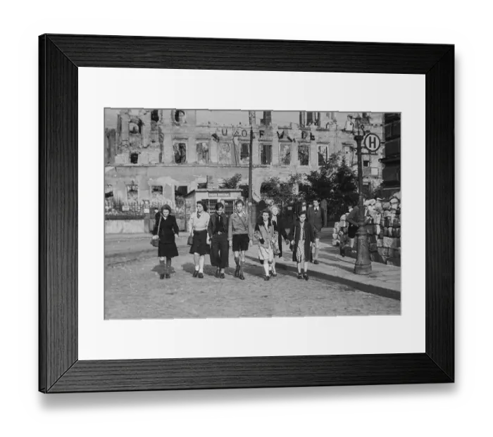 Framed Print : In war-torn Dresden. The war generation carries the trauma with them until the end of their lives