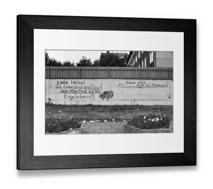 Framed Print : Berlin Wall with declaration of love Framed Print : Berlin Wall with declaration of love