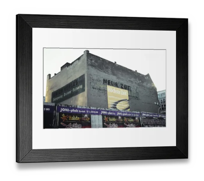Framed Print : Former GDR CDU printing works circa 1999