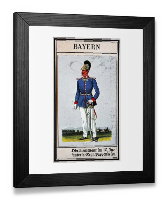 Framed Print : German Uniforms of the 19th century Framed Print : German Uniforms of the 19th century