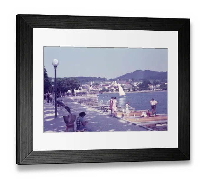 Framed Print : Boat jetty, Gmunden am Lake Traun Framed Print : Boat jetty, Gmunden am Lake Traun