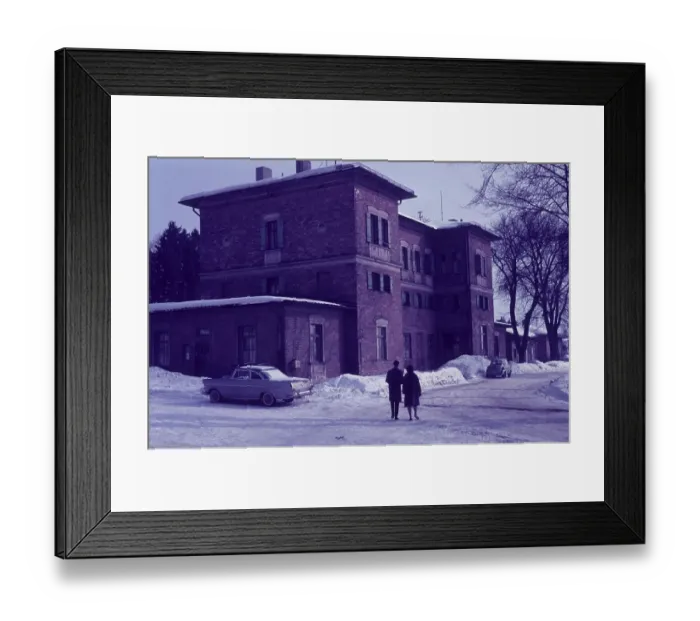 Framed Print : The old railway station in Bad Toelz
