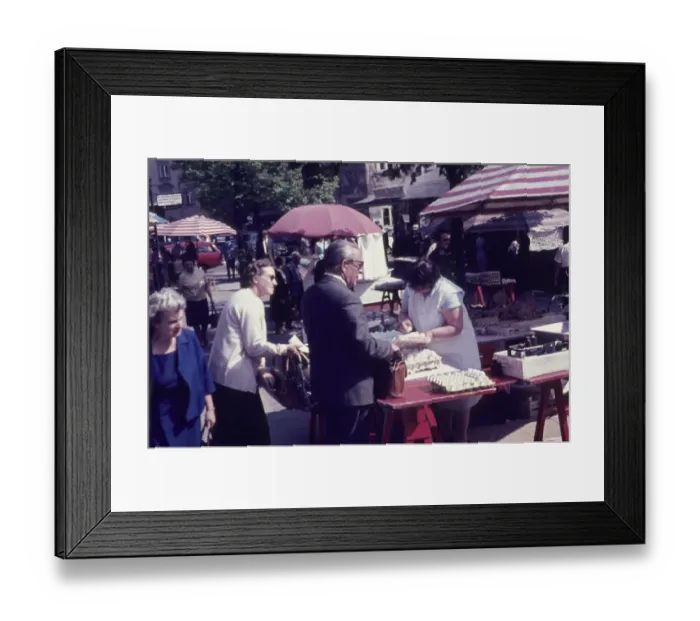 Framed Print : Saleswoman, Eggs, Viktualienmarkt