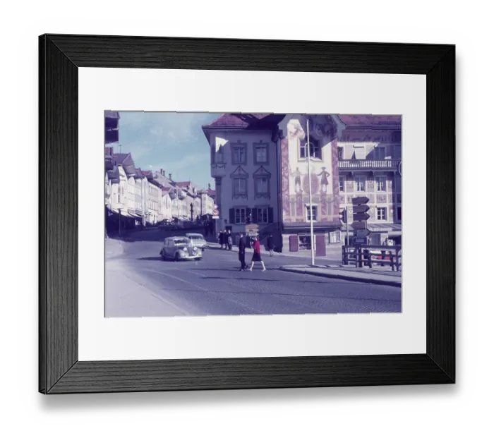 Framed Print : Facade on the Isarkai in Bad Toelz