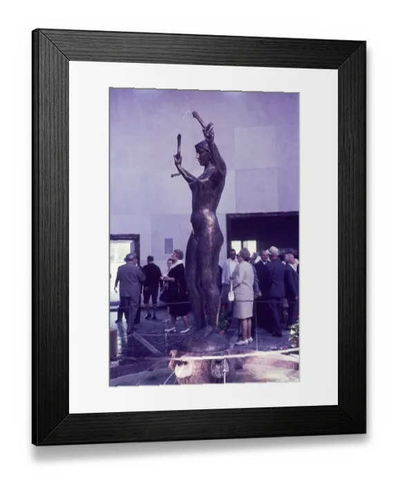 Framed Print : Figure in the rotunda of the Toelzer Wandelhalle