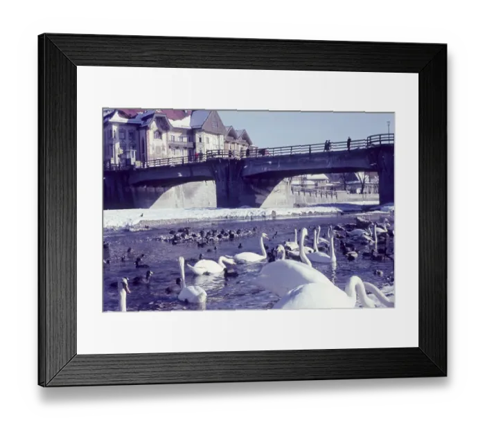 Framed Print : Old Isar Bridge in Bad Toelz, Marienstift Framed Print : Old Isar Bridge in Bad Toelz, Marienstift