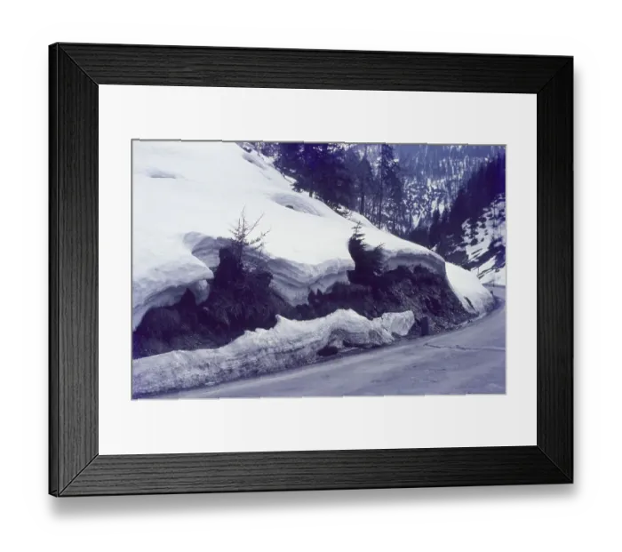 Framed Print : Old snow on the Achen Pass, Tyrol