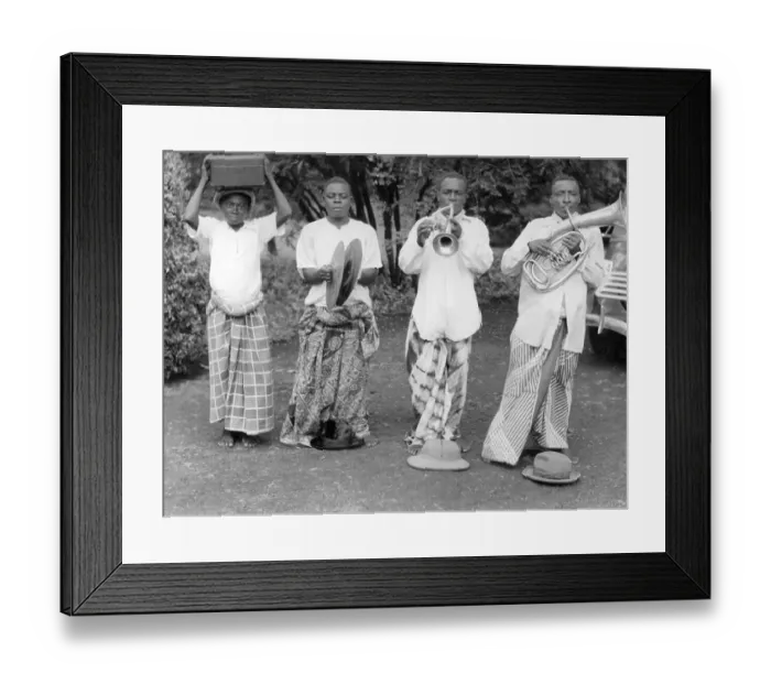 Framed Print : African musicians with European instruments Framed Print : African musicians with European instruments