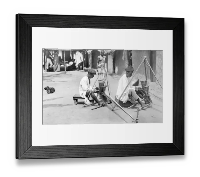 Framed Print : Two african craftsmen at work, historical photo Framed Print : Two african craftsmen at work, historical photo