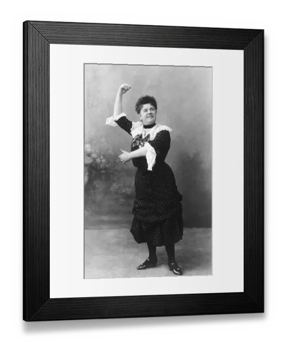 Framed Print : Woman dancing on her own, historic picture from about 1910