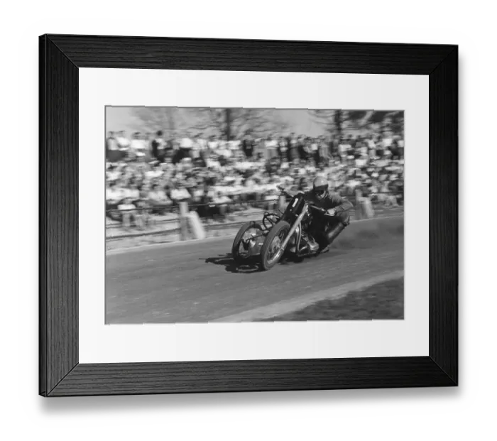 Framed Print : Historic photograph, motorcycle race