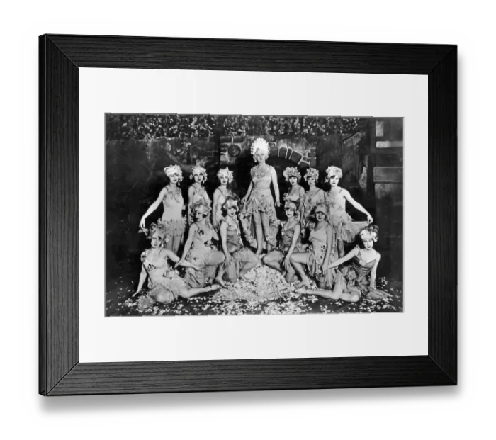 Framed Print : Historic photograph, dancing group