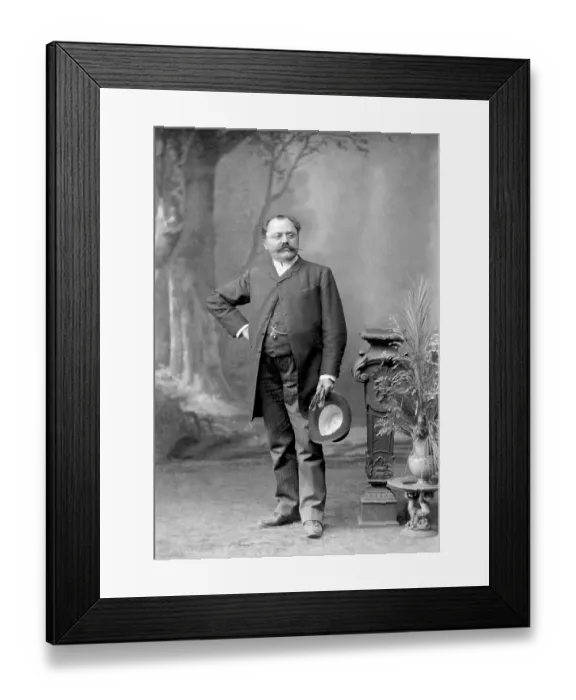 Framed Print : Historic photograph, proud man
