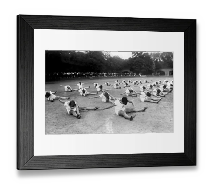 Framed Print : Historic photograph, women doing gymnastics