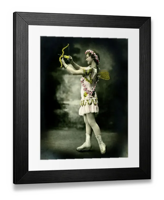 Framed Print : Historic photograph, Cupid, around 1900