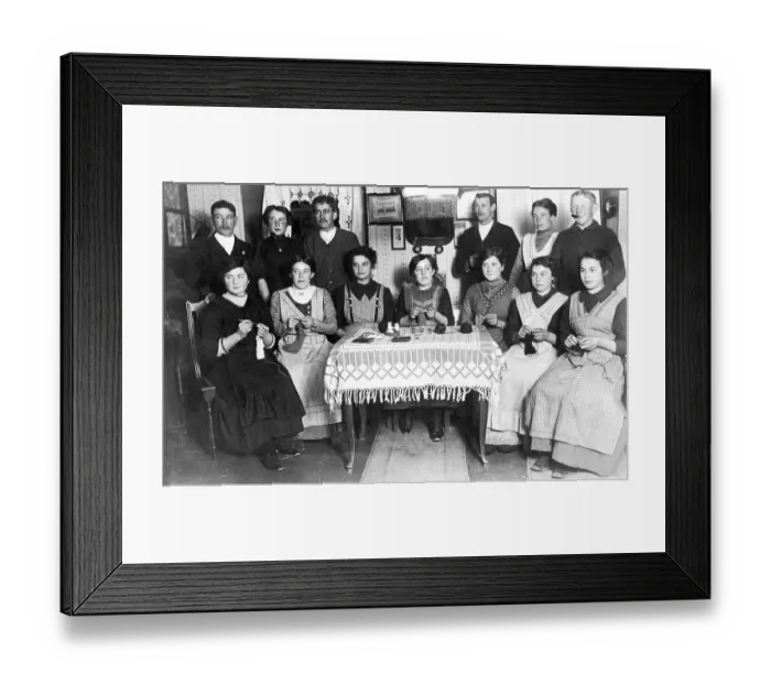 Framed Print : Historical photo, handicraft group Framed Print : Historical photo, handicraft group