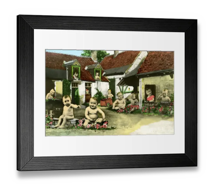 Framed Print : Historical photo, children's farm, ca. 1910
