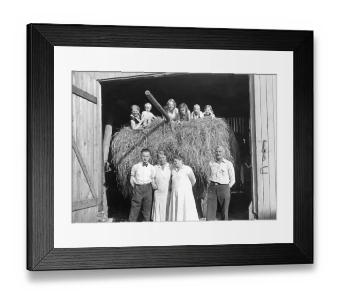 Framed Print : Historic photograph, farmers, around 1930