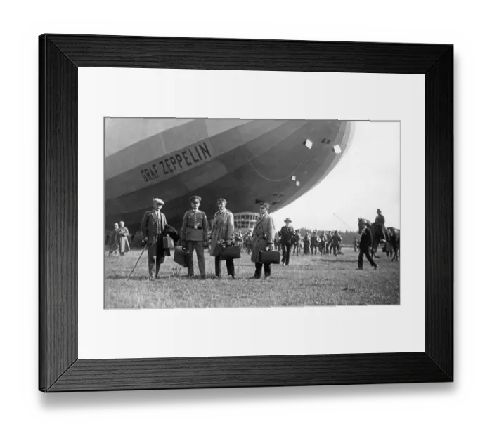 Framed Print : Historic photograph, airship, around 1920 Framed Print : Historic photograph, airship, around 1920