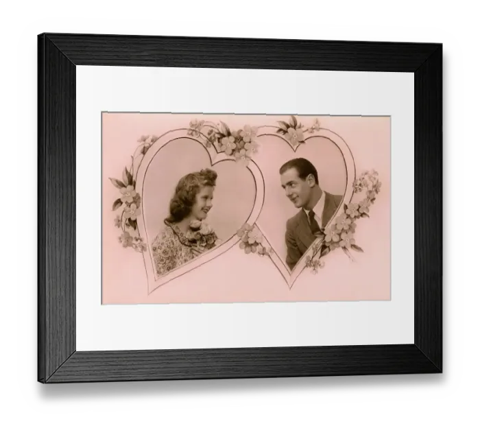 Framed Print : Historic photograph, flirt, around 1940